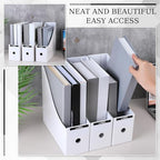 Geyee 50 Pcs Cardboard Magazine Holder Magazine File Holder, White - Image 5