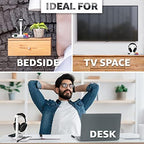 4 in 1 Wireless Charger with Headphone Stand for iPhone 17 16 15 14 13 12 Pro Max, Apple Watch 11 10 Ultra SE, AirPods Max 4 & Samsung S25-15W Gaming Desk Organizer (Adapter Not Included)(White) - Image 3