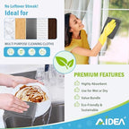 AIDEA Microfiber Cleaning Cloth Grey-200PK, Cleaning Rags 12×12" - Image 5
