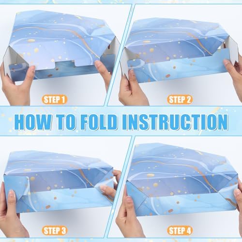 PerKoop 12 Pcs Decorative Magazine File Holders Foldable, Marble - Image 4