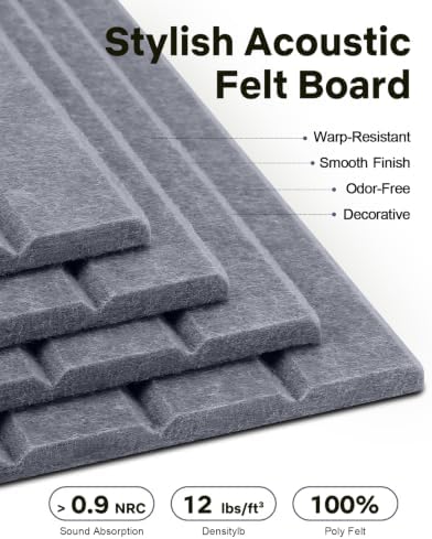 48" x 36" Large Cork Bulletin Board Tiles, Peel and Stick Felt Wall Panels for Vision, Message Center, Picture and Prayer Board for Office, Dorm, Room and Desk Decor(Soft Gray) - Image 3