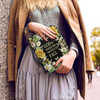 Sunflowers Poetic Scriptures Bible Cover for Women Soft PU Leather Verse Print Bible Carrying Case Large Capacity Book Organizer with Top Handle Gifts for Christians - Image 5