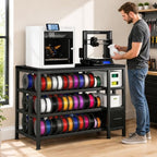 3D Printer Stand with Storage, Filament Storage, Carbon Fiber Finish - Image 2