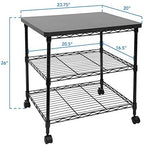 Mount-It! Printer Stand With Wheels | 3-Tier Large Printer Cart With Storage Shelves For 3D & Laser Printer, Scanner, Heat Press | Rolling Metal Utility Table For Home and Office Use, 200 Lbs Capacity - Image 4