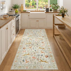 DUKINO 3x7 Hallway Runner Rug, Non Slip Animal Kitchen Runner Rug, Beige - Image 4