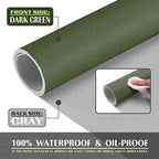 K KNODEL Small Office Desk Mat, Leather Mouse Pad (23.6"x13.8", Dark Green) - Image 3