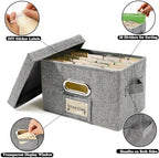 Vienrose Greeting Card Organizer Box Grey 2 Pack with 20 Dividers - Image 3