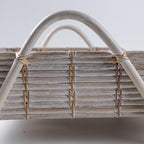 Rattan Inbox Tray for Desk, Made in Indonesia – 14x10.5x3.5 inch Handwoven Basket Organizer, Single Letter Tray with Sturdy Frame, Decorative Wicker Paper Holder (White Wash) - Image 5