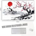 Gaming Mouse Pad 36x24 Desk Mat Large Mousepad Cherry Blossom Desk Pad Big Computer Mat Extended Mouse Mat Non Slip for Women Work Home - Image 2