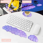 Silky Cloud Wrist Rest Set for Keyboard & Mouse, 16.9", Purple Star - Image 6