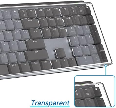 Geekria Full Size Keyboard Dust Cover, Clear Acrylic Keypads Cover for 104 Keys Computer Mechanical Keyboard, Compatible with Logitech MX Mechanical - Image 2
