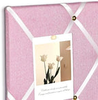 Flannel Fabric Pin Board with Criss-Cross Ribbons, 17x13 in - Image 5