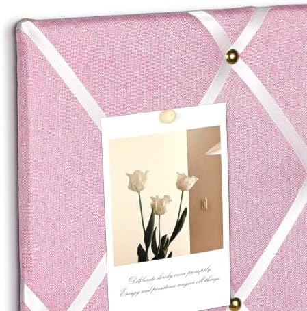 Flannel Fabric Pin Board with Criss-Cross Ribbons, 17x13 in - Image 5