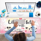 Keyboard Wrist Rest+Mouse Wrist Pad+Desk Pad Set,Memory Foam Ergonomic Easy Typing Pain Relief for Computer Laptop Office Home - Glitter Dog Paw Prints - Image 2