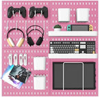 MULSAME Pegboard Combination Kit, 25.2" x 25.2" Wall Mounted Storage Set with 4 Pegboards & 20 Accessories Hanging, Peg Boards Organizer by MULSAME