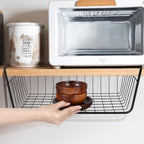 8 Pcs Under Shelf Basket, Hanging Under Cabinet Wire Storage Rack Slides Under Wire Shelves for Counter Pantry Desk Bookshelf,Black - Image 5