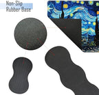 TGFEWYTJYJ Extended Gaming Mouse Pad,Memory Foam Ergonomic Keyboard Mouse Wrist Rest Support Set,Large Desk Mat with Stitched Edges,Non-Slip Base Mousepad Home Office,Starry Night Cat - Image 3