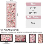 DUKINO 3x8 Kitchen Runner Rug, Washable Rug for Hallway Non Slip, Pink - Image 2
