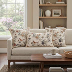 ISAENNE Designer Linen Throw Pillow Cover,Set of 2,20"x12"-Cornucopia A - Image 7