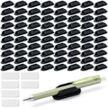 Adhesive Pencil Holders for Desk,Silicone Flexible Pen Holder for Wall, Office, School,Home,Classroom Must Haves,Teacher Essentials Accessories,Desk Organizer (80, Black) by UEHSNI