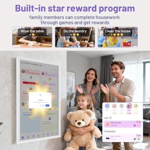 32" Smart Digital Calendar, Family Chore Chart & Photo Frame - Image 4