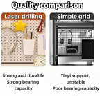 Desktop Bookshelf, Multi-Size pegboard Storage Organizer Rack, Dorm Desk Shelf, Desk Hutch, Desk top Storage Rack, Student Desktop Storage,Desk Shelves for top of des(White, 37.4" Lx9.9 Wx39 H) - Image 6