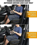 JOYTUTUS 3 in 1 Steering Wheel Eating Tray Upgraded(16.1 * 10 inch), Car Back Seat Laptop Desk, Multifunctional Car Office Bag, Car Work Table for Writing, Car Organizer for Kids, Commuters, Family - Image 6