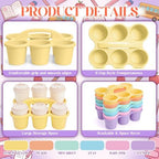 Suclain 6 Pcs Plastic Caddy Organizer with Handle Classroom, Macaron Color - Image 3