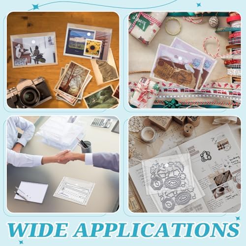 120 Pack Stamp and Die Storage Pockets, Small Plastic Envelopes - Image 6