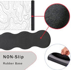 Mouse Pad,Large Pink Desk Mat, 4in1 XXL Mousepad + Keyboard Wrist Rest+Mouse Wrist Rest+Coaster Set with Ergonomic Desk Pad for Home Office Table Computer-Minimalist Topographic Map - Image 3