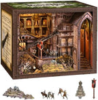 MiniCity Robin Hood Escape Book Nook Kit, DIY 3D Bookshelf Insert with LED by MiniCity