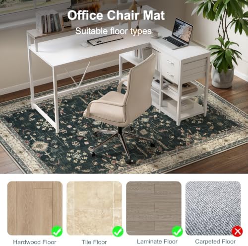 36"x48" Office Chair Mat for Hardwood Floor, Washable Non-Slip Protector - Image 2