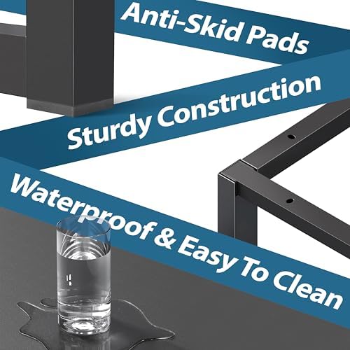 SHW Mission 40-Inch Home Office Computer Desk, Black - Image 5