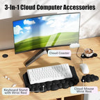Ergonomic Wrist Rest for Computer Keyboard and Mouse, Cloud Keyboard Stand - Image 4