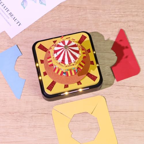 3D Memo Pad, 3D Calendar 2027, Time Piece Calendar, Tear-Off Calendars 2027, 3D Paper Carving Art Memo Pad, Art Carving Sticky Notes for Office Home Gifts Ornaments (Circus) - Image 4