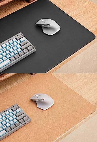 Ruby Lil Waterproof Leather Mouse Pad, Natural Cork & PU Leather Dual Side, Office Desk Writing Mat with Stitched Edge for Office Work/Home/Decor,Black,100x60cm - Image 7