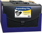 C-Line 21-Pocket Poly Expanding File with Handle, Includes Tabs, Locking Closure, Legal Size, Black (58320), Traditional - Image 5