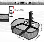 Under Desk Storage Drawer Organizer, Clamp on Under Table Shelf Hanging Desk Mount Tray Attachable Drawer Basket for Home Office Desktop Clutter Management Space Saving - Image 2