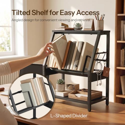 HOOBRO Desktop Bookshelf, 3-Tier Desk Organizer Shelf, Small Office Shelves - Image 5