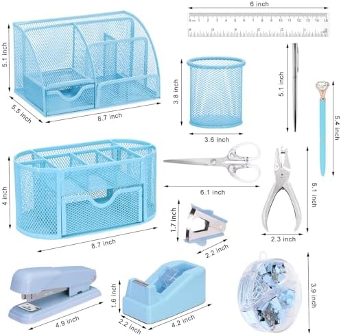 17 IN 1 Office Desk Organizer Set for Back to School Supplies Accessories - Image 2