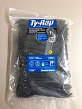 TY24MX Cable Tie 30lb 5.5" Ultraviolet Resistant Black Nylon with Stainless Steel Locking Device Bulk Pack, Military Specified (MIL-SPEC MS3367-5-0) 1000 Per Bag by Thomas+%26+Betts