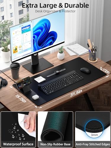 Wireless Charging Mouse Pad with Magnetic Phone Stand, 31.5"x15.8" Large - Image 6