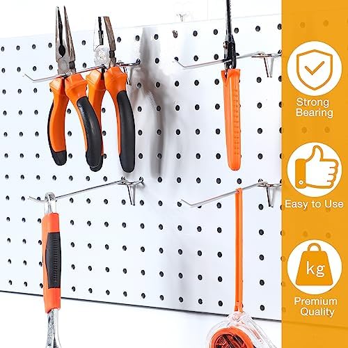 Funrous 100 Pack Hooks for Pegboard Stainless Steel Garage, 6 Inch - Image 4