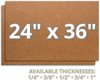 Manton Cork 24" x 36" x 1" Thick Cork Sheet, 100% Natural and Sustainable Cork Board for Dart Board Backers and Bulletin Boards. Perfect for Home, School, and Office - Image 3