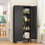 GAIOUS Metal Storage Cabinet, Black Pantry Storage Cabinets with 2 Door by GAIOUS
