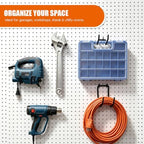 8PCS Garage Storage Hooks Set, Heavy Duty Steel Utility Hooks, Fits 1/4” & 1/8” Pegboards & Slatwall, Wall Organizer for Hoses, Power Tools, Ladders, Garden Tools & Extension Cords - Image 2