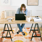 Office Chair Mat for Hardwood Floor, 72"x48" Easy Glide Computer Desk Mat Protector for Rolling Chair Under Desk Rug Nonslip Backing, Machine Wash, (Modern) - Image 2