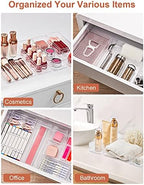 SMARTAKE 29 PCS Drawer Organizer, 4-Size Desk Bathroom Drawer Organizer - Image 6