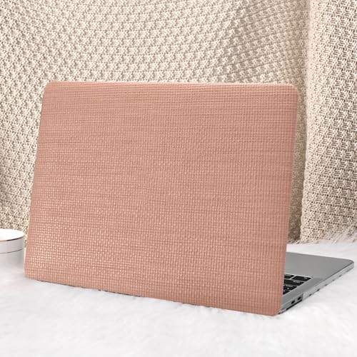 Seorsok Compatible with MacBook Pro14inch Case 2026 2025-2021 M5 M4 M3 A3426 A3427 A3434 A3112 A3185 A3401 M2 A2779 M1 A2442,Leather Plastic Hard Shell Case&Keyboard Cover,Reddish Woven No Logo Cutout by Seorsok