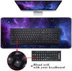 Keyboard Wrist Rest and Mouse Pad with Wrist Support Set Ergonomic Coaster,Memory Foam,Easy Typing Pain Relief,Large XL Desk Mat 31.5"x 11.8",Galaxy Design - Image 7